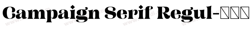 Campaign Serif Regul字体转换